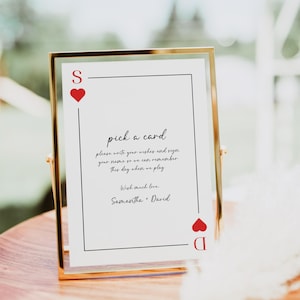 Playing Card Wedding Guest Book Sign, Playing Cards Guest Book Sign, Please Sign Our Guest Book, Wedding Sign Template, Wedding Sign, Canva