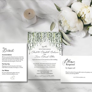 Suite di inviti di nozze Classy Vines / Personalizzabile