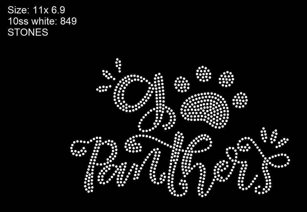 Go Panthers Instant Download SVG Rhinestone Template - Etsy