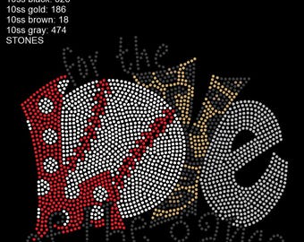 For the love of the game baseball SVG Rhinestone Template instant download