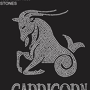 Descarga instantánea SVG Plantilla de diamantes de imitación Capricornio