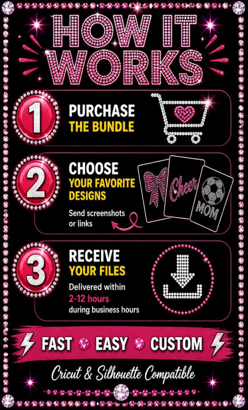 Aa Rhinestone Svg Pick Any 5 Rhinestone Designs Bundle SVG | Bling Templates for Cricut ...