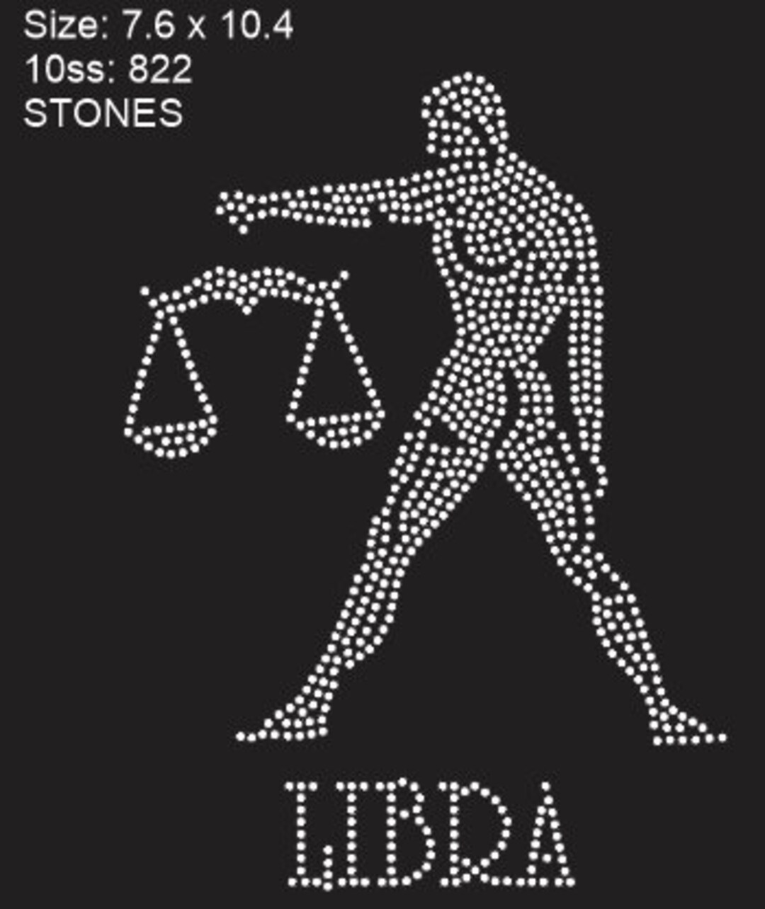 Libra Rhinestone Instant Download SVG Rhinestone Template Libra - Etsy