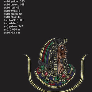 Instant Download SVG Rhinestone Template Egyptian Goddess Design