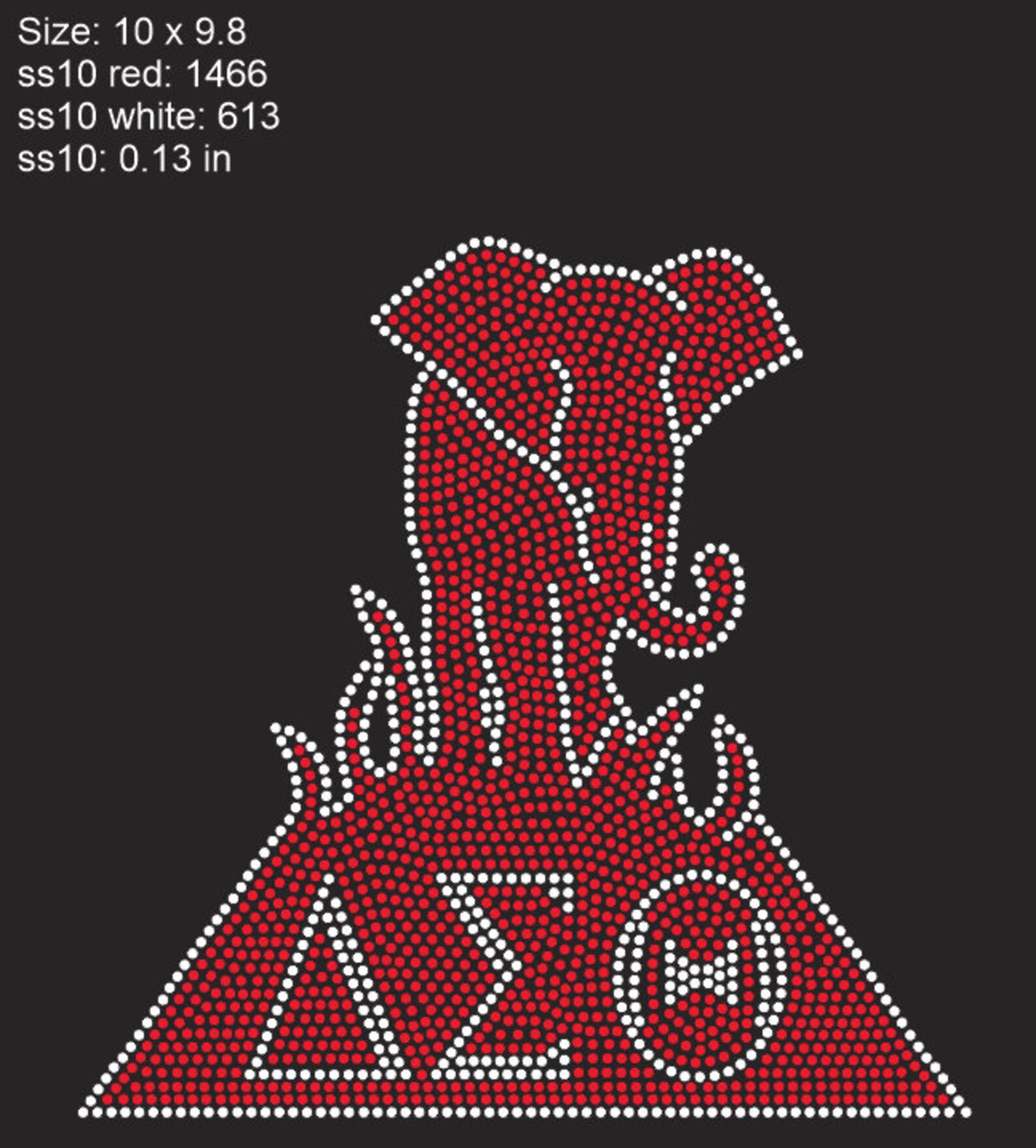 Delta Sorority Elephant SVG Rhinestone Template - Etsy