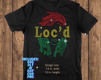 Instant Download SVG Rhinestone Template LOCD Juneteenth