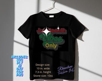 Juneteenth Vibes Rhinestone Design | Red, Green, Gold (Digital Download)