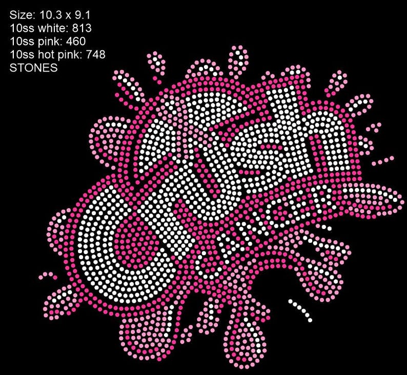 Crush Cancer | Projekt z kryształkami | Svg | Cricut | Plik do pobrania zdjęcie 1