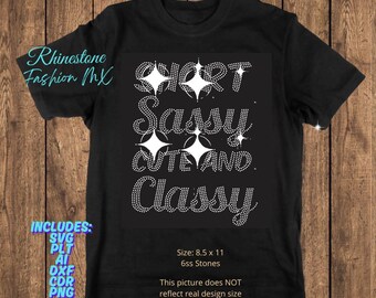 Sassy Classy Rhinestone Template – Bling SVG Design (Digital Download)