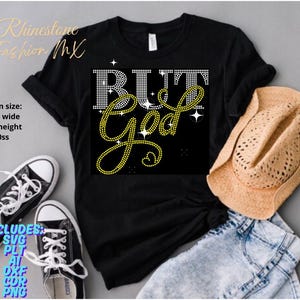 BUT God Rhinestone SVG, Christian Faith Template, Religious Rhinestone Design, Digital Download