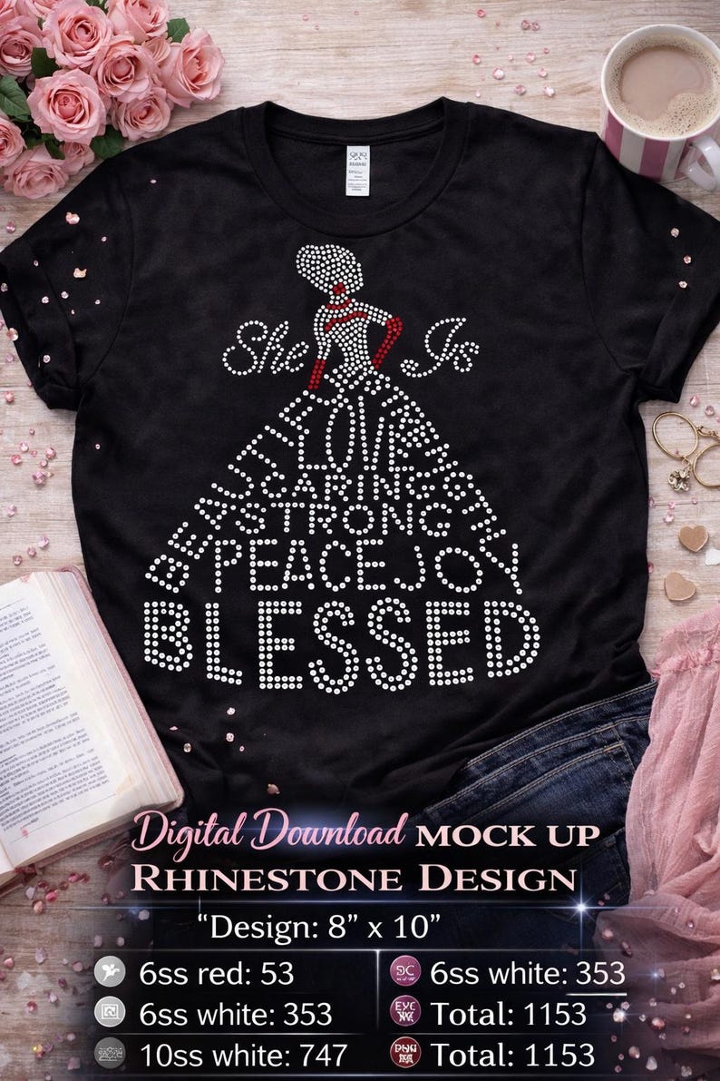 Faith Rhinestone SVG | Inspirational Bling Shirt Design (digital ...