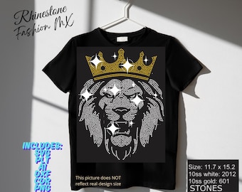 Sofortiger Download Strass Vorlage svg dxf eps plt Lion Crown Design