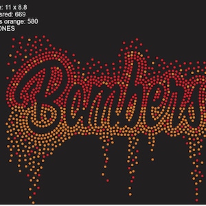 Bombers Scatter 10ss SVG Rhinestone Template