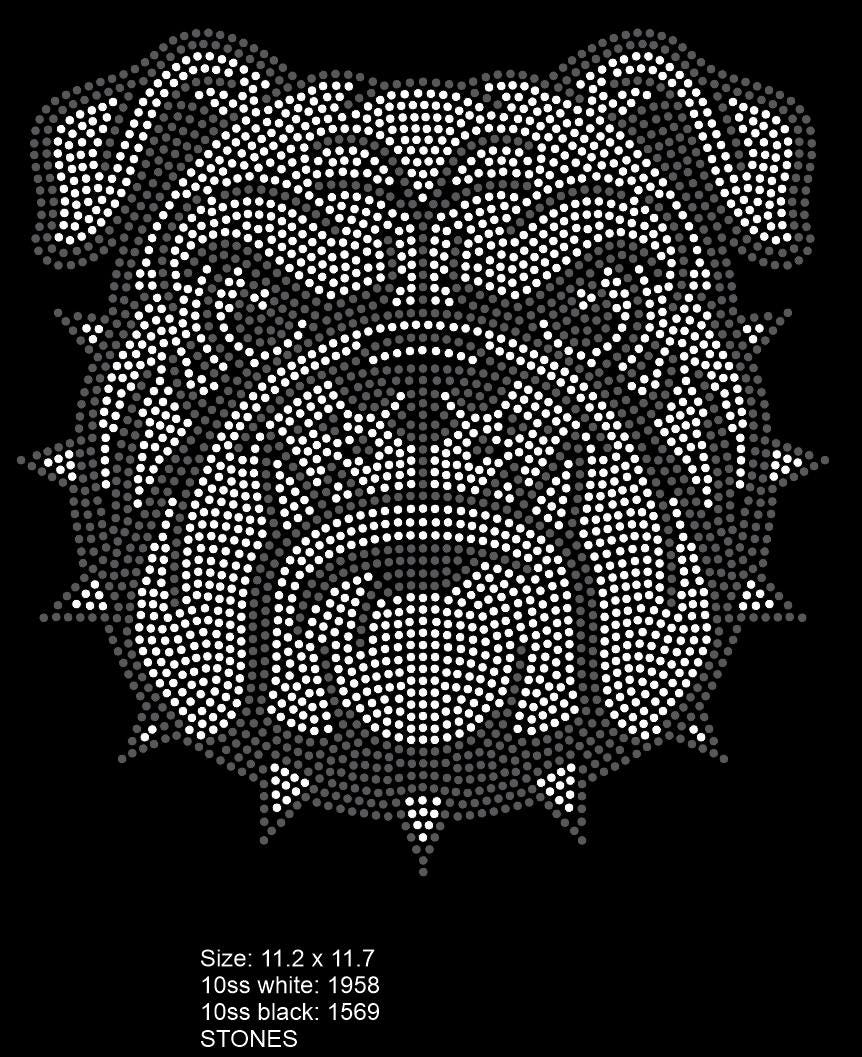 Bulldog Rhinestone SVG Design | Mascot Bling Shirt Template (digital ...
