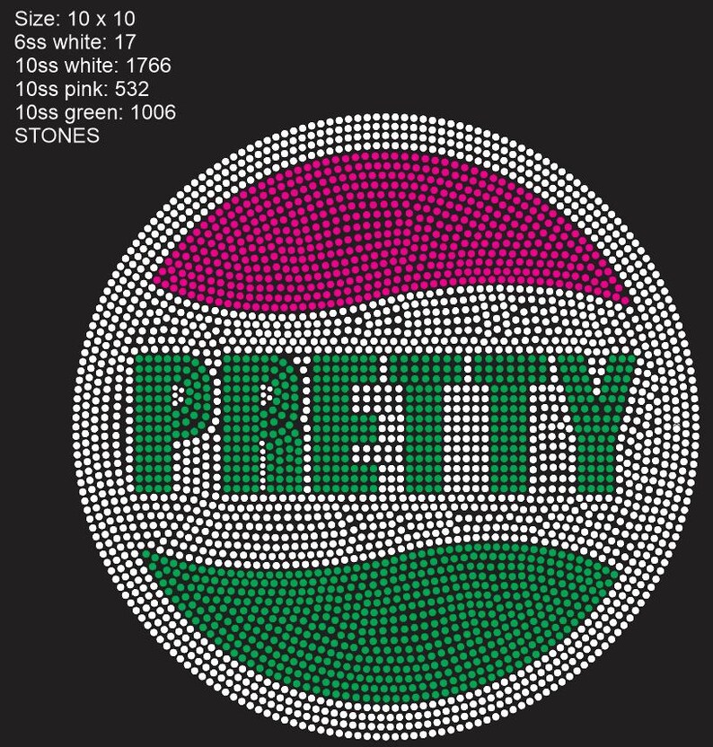 PRETTY Rhinestone Template SVG: Instant Download - Etsy