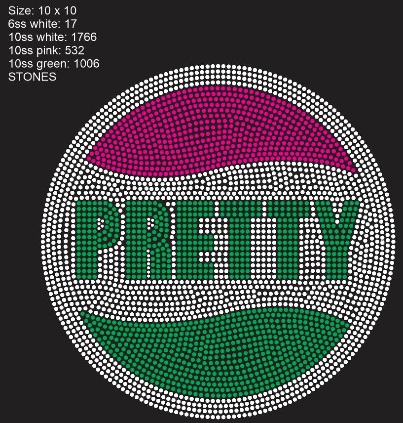 Victory Rhinestone Template PRETTY Rhinestone Template SVG: Instant Download - Etsy