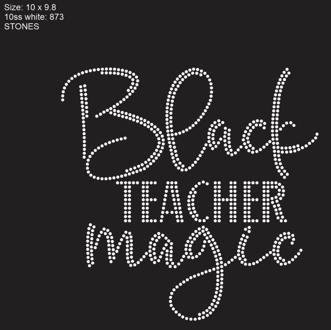 Instant Download SVG Rhinestone Template Black Magic Teacher - Etsy