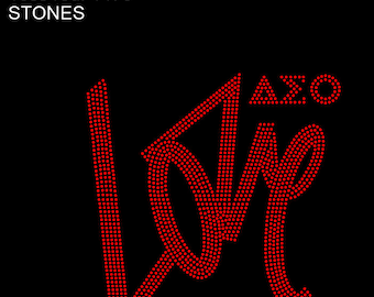 Love Delta SVG Rhinestone Template