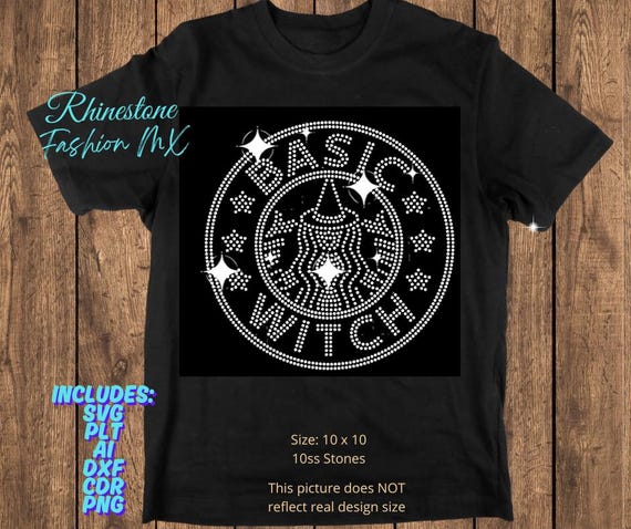 Basic Witch Rhinestone Template: DIY Halloween Shirt Design (SVG)