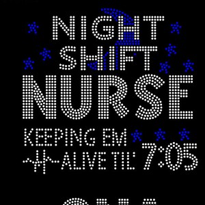Night Shift Nurse Instant download svg rhinestone design