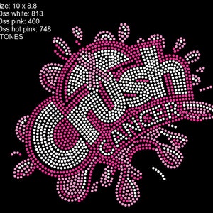 Crush Cancer / Rhinestone Design / Svg / Cricut / File scaricabile