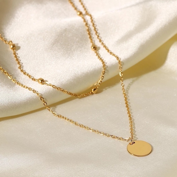 Aesthetic gold necklace sale