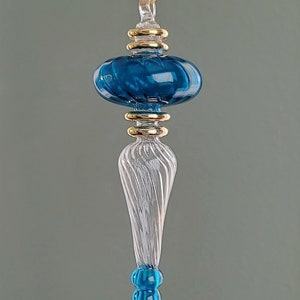 Glass Orb Icicle Ornament - Egyptian Hand Blown Glass