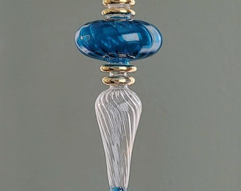 Glass Orb Icicle Ornament - Egyptian Hand Blown Glass