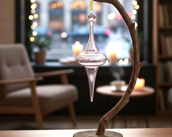 Mundgeblasen Ägyptisches Glas Ornament Lila Untertasse mit 14K Gold Akzenten