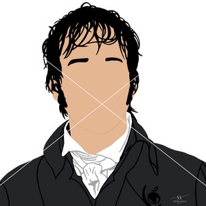 Mr. Darcy - Pride and Prejudice - Silhouette, Clipart, Decal, Vector- Digital Download, SVG, PNG, JPEG