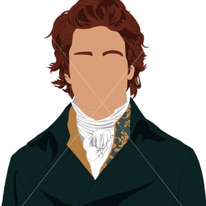 Mr. Bingley - Pride & Prejudice Silhouette, Clipart, Decal, Vector- Digital Download PNG, JPEG, SVG