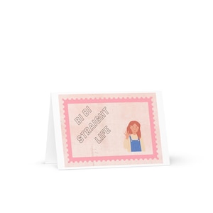 Bi Bi Straight Life! LQBTQ Queer Allies Gay Pride Celebration + Coming Out + Support Card