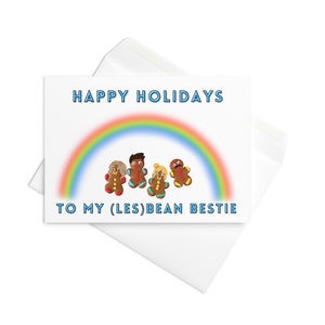 LGBTQ Gay Queer Lesbian Happy Holidays Jahreszeiten Grußkarte zu meinem Lieblings lesbisch LesBean