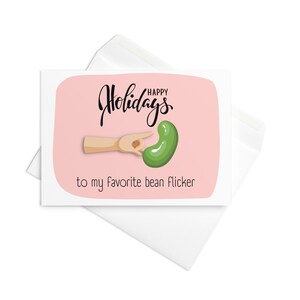LGBTQ Lesbische Queer Gay Holiday Seasons Grußkarte - Happy Holidays to My Favorite Bean Flicker