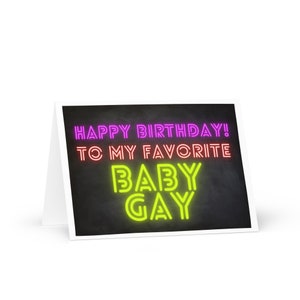 LGTBQ Lesbian Gay Queer Baby Gay Happy Birthday Card