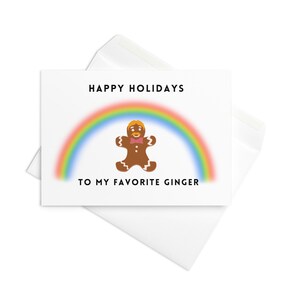 LGBTQ Queer Gay Lesbian Happy Holidays Grußkarte zu meinem Lieblings ginger