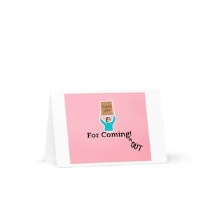 Merci d’être sorti - LQBTQ Queer Allies Gay Pride Celebration + Coming Out + Carte de soutien