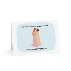 Cartão de aniversário de casamento lésbico - Cartão de aniversário LGBTQ