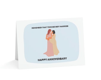 Lesbian Wedding Anniversary Card- LGBTQ Anniversary Card