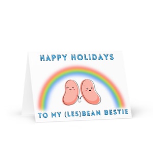 Cartão De Festividades Boas Festas para Minha Melhor Amiga LesBean - Lésbica Queer Gay LGBTQ