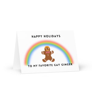 LGBTQ Queer Gay Lesbian Weihnachten Jahreszeiten Grußkarte - Ginger Bester Freund