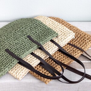 Large Straw Woven Beach Tote Bag: Personalized Shoulder Bag - Etsy