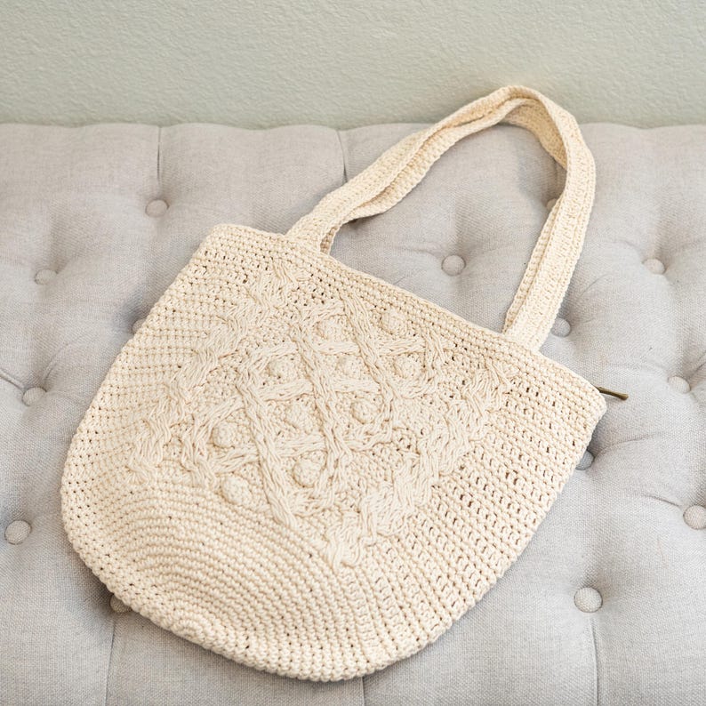 Laguna Crochet Bucket Bag Natural main image 1