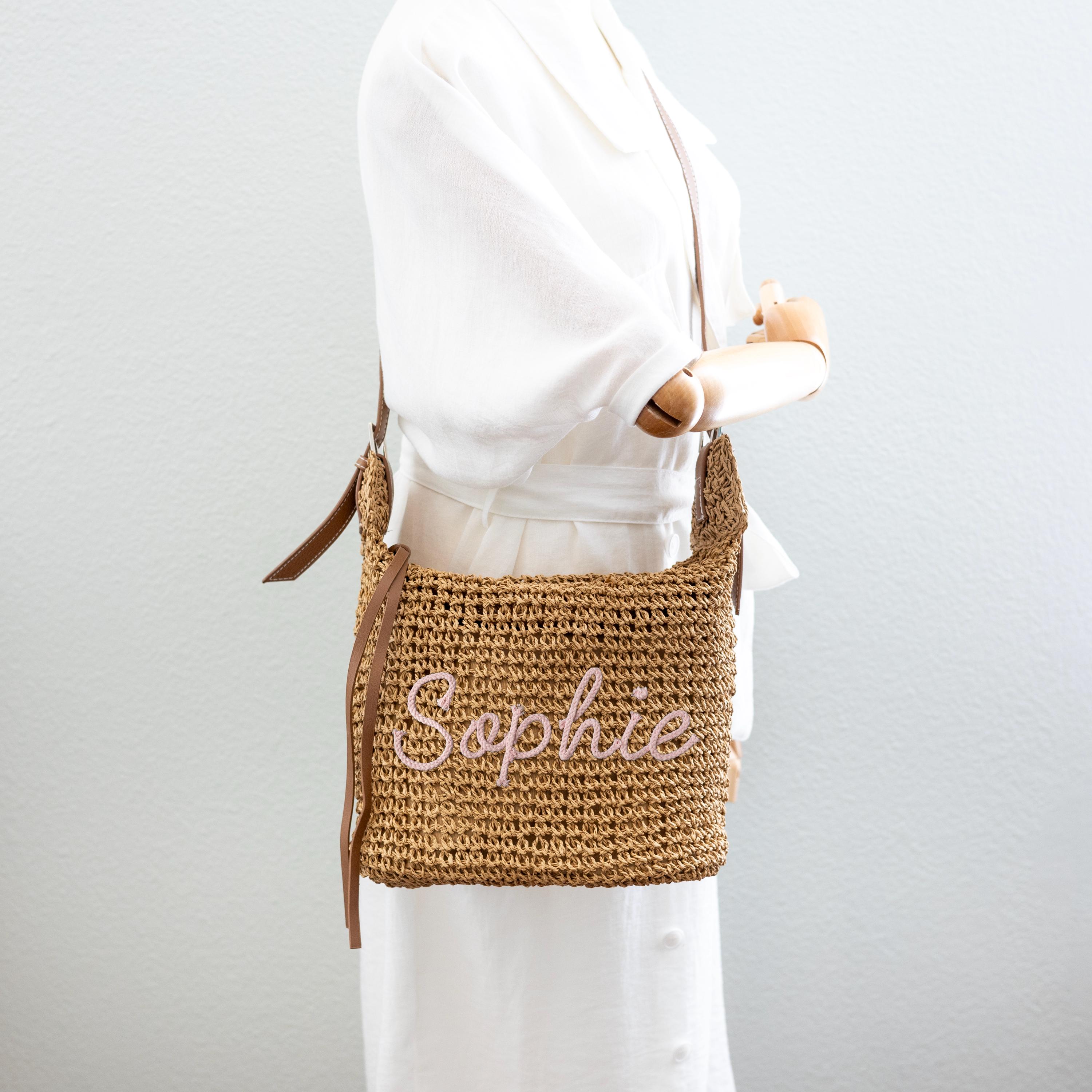 Sac à Bandoulière En Paille Pour Femme - Sac Plage Bohème Tissé Main Grand Format Été