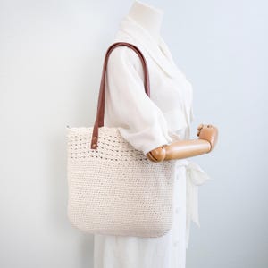 Handmade Crochet Shoulder Bag – Boho Woven Casual Tote for Women