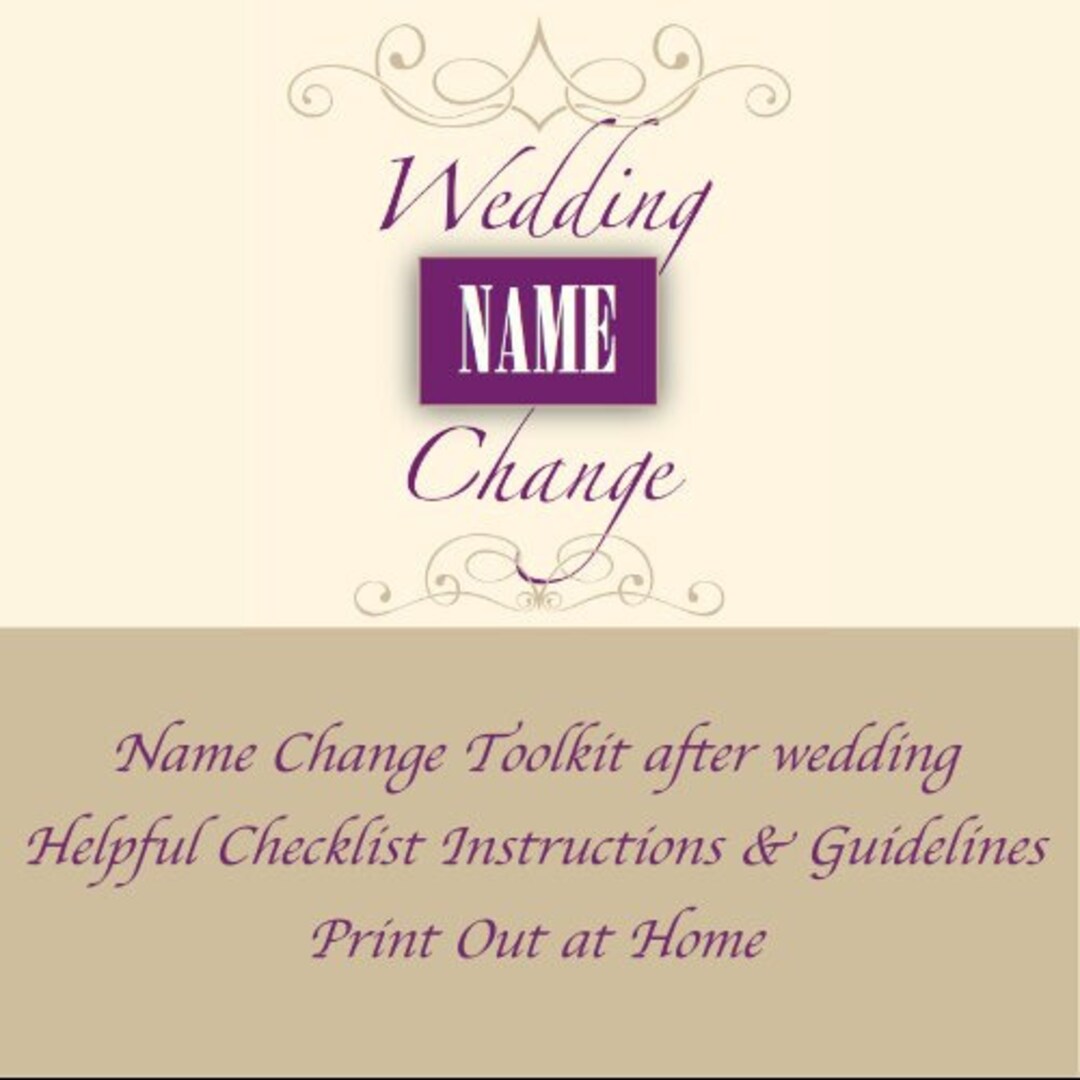 Wedding Name Change Tool Kit Receive Fantastic DIY Documents & Guidance Notes for All New Brides