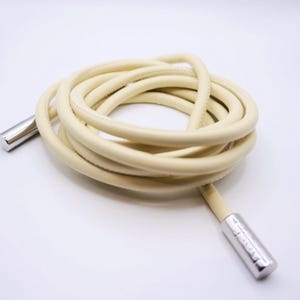 Tie-up Yellow Cord belt in soft leather