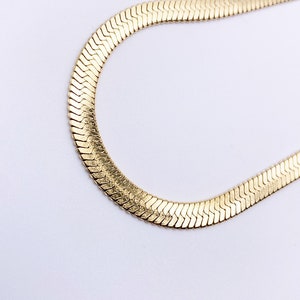 Thick Dainty 6mm Snake Chain Necklace|18k Gold Plated|Classic Necklace|Waterproof Jewelry|Minimalist Jewelry|Layering Necklace|Gold Chain