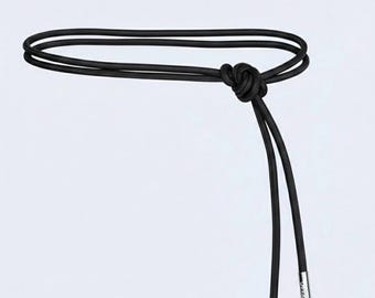 Tie-up Black Rope Belt in Soft Leather - Etsy display picture 3