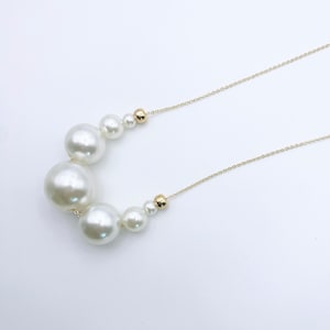 Pearl Necklace for Layering, Necklace with pearl pendant, Freshwater pearl Necklace, Pearl Necklace for bride, Gold pearl necklace